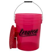 Прозрачное ведро для мойки автомобилей с сепаратором Красное 20Л LERATON BUCKET BW2